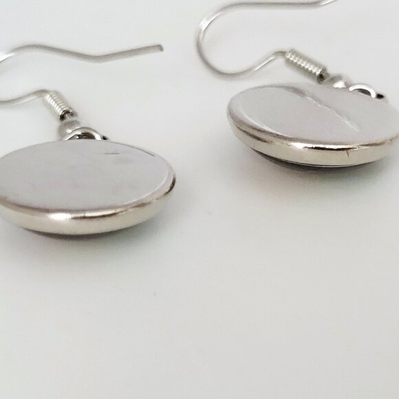 Vintage Frida Kahlo Image Earrings Drop 1/2" Diameter - Picture 5 of 7